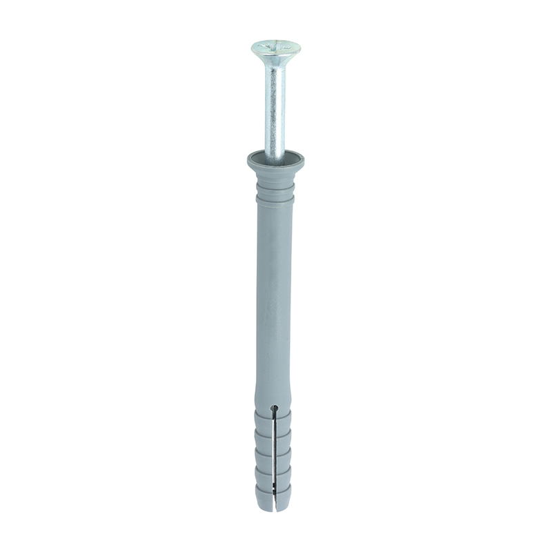 Nylon Hammer Fixings – PZ – Zinc – 8mm x 100mm (8 Pack)