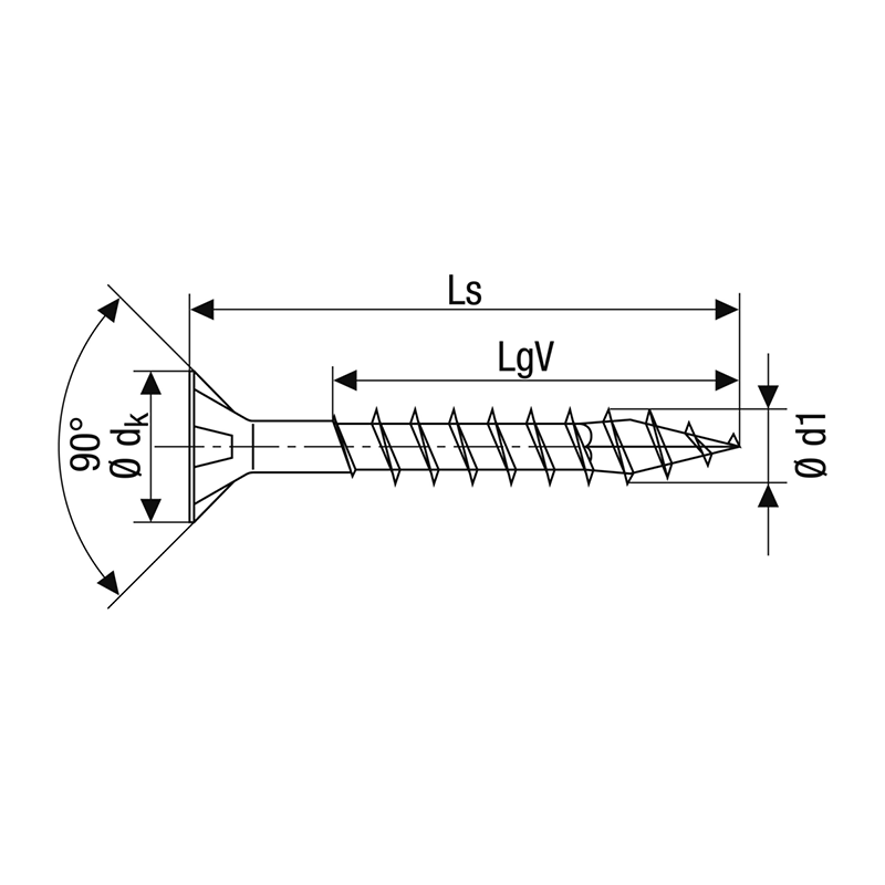 Spax YELLOX Pozi Z2 Universal Countersunk Screws 4mm x 60mm (100 Pack)