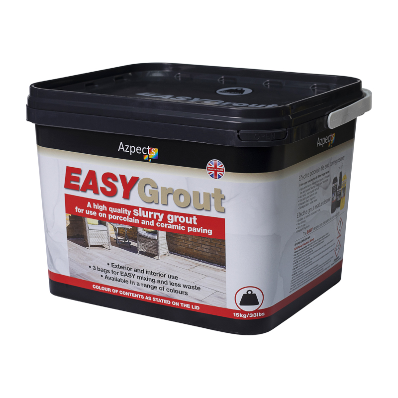 Azpects EASYGrout Porcelain Paving Grout – Grafito 15kg