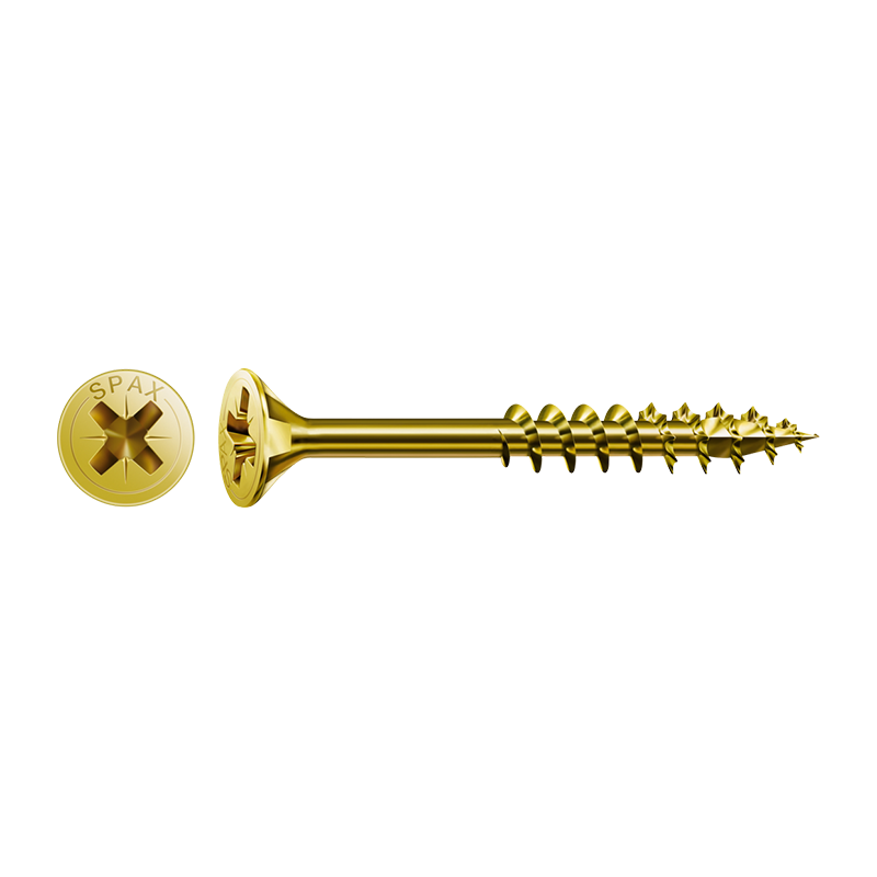 Spax YELLOX Pozi Z2 Universal Countersunk Screws 5mm x 90mm (100 Pack)