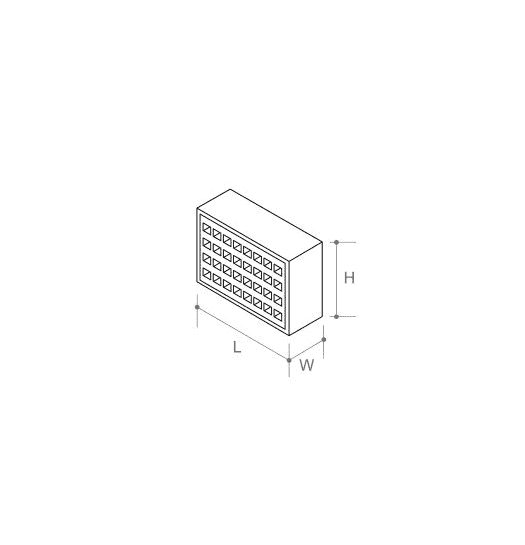 Forterra Square Hole Air Brick - Red (215mm x 140mm)