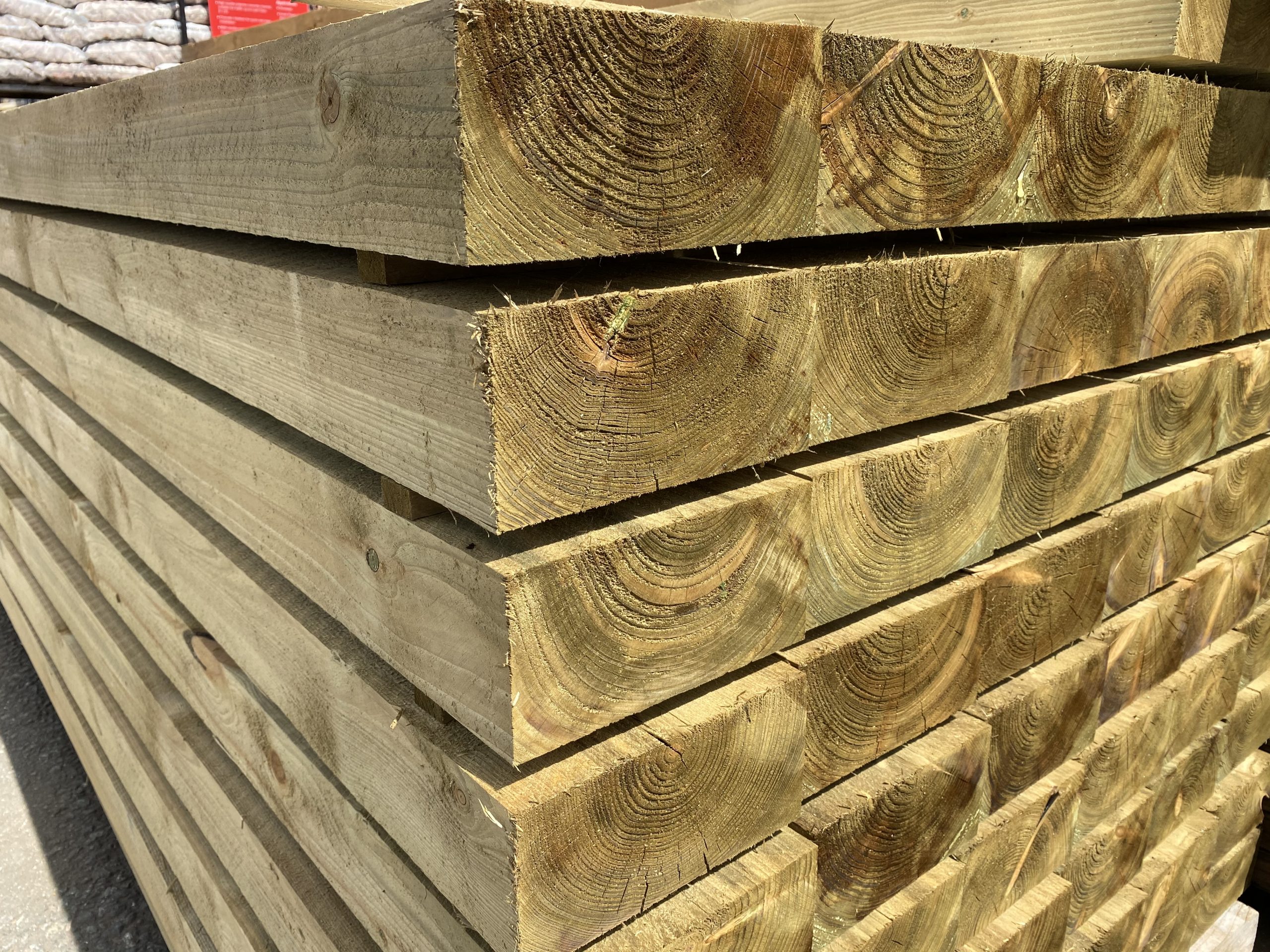 2.4m Green Treated Sleeper (100mm x 200mm)