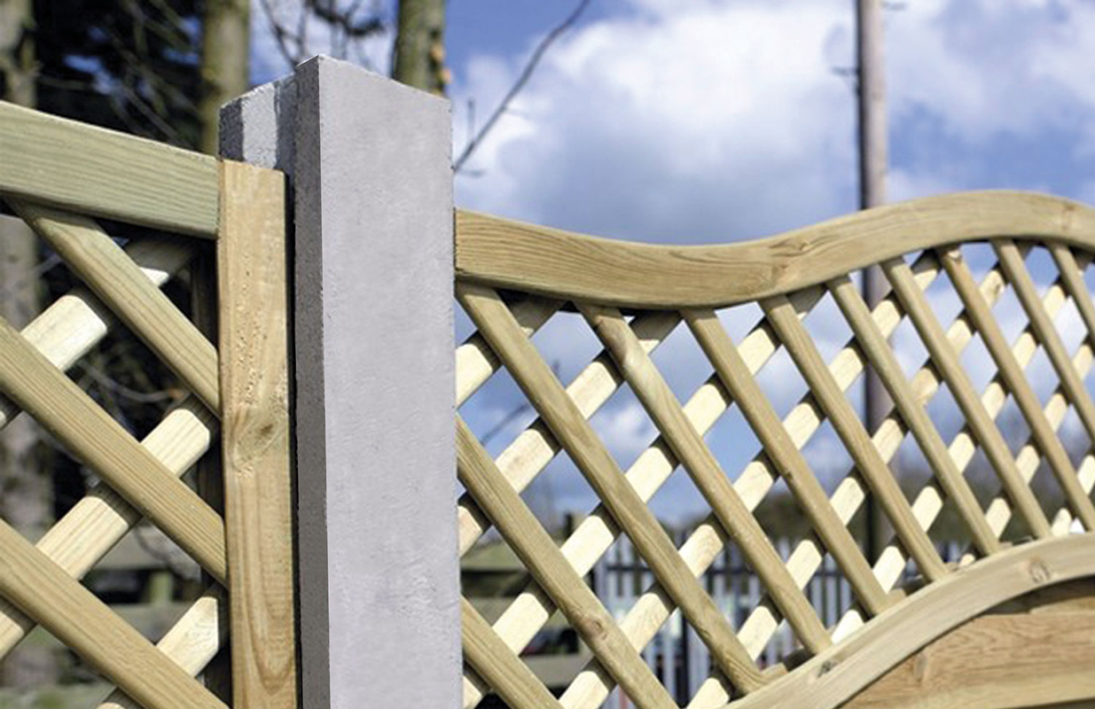 Concrete Slotted 'H' Intermediate Fence Post 2.4m (8ft)