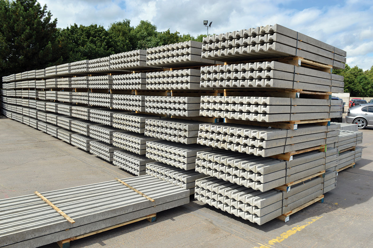 Concrete Slotted 'H' Intermediate Fence Post 2.4m (8ft)