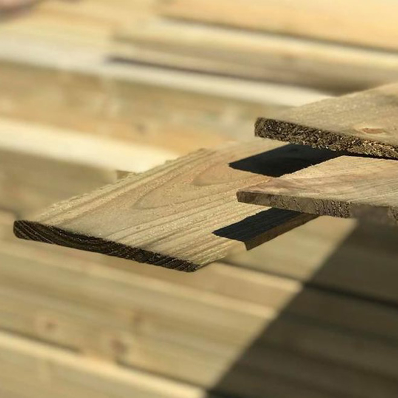 2.4m Feather Edge Board - Pressure Treated Green 125mm x 22mm (2ex.)