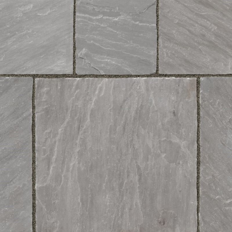 Marketstone Indian Sandstone Paving Slab Project Pack – Grey Multi (20.93m&sup2;)