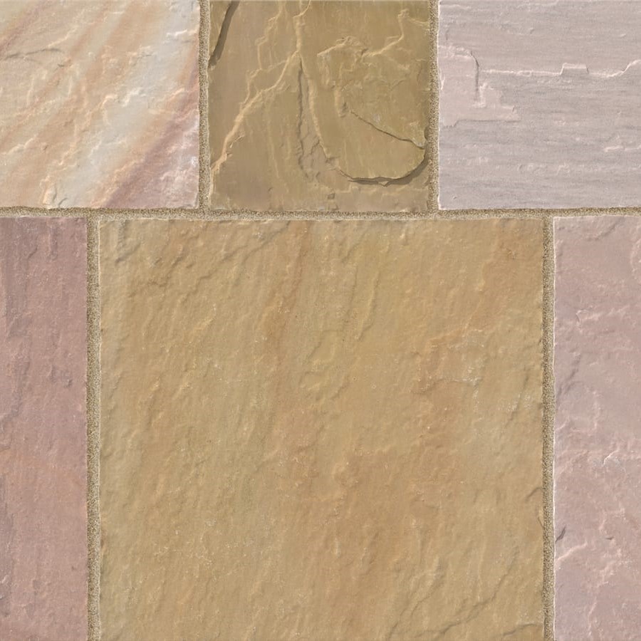 Marketstone Indian Sandstone Paving Slab Project Pack - Sahara Multi (20.93m²)