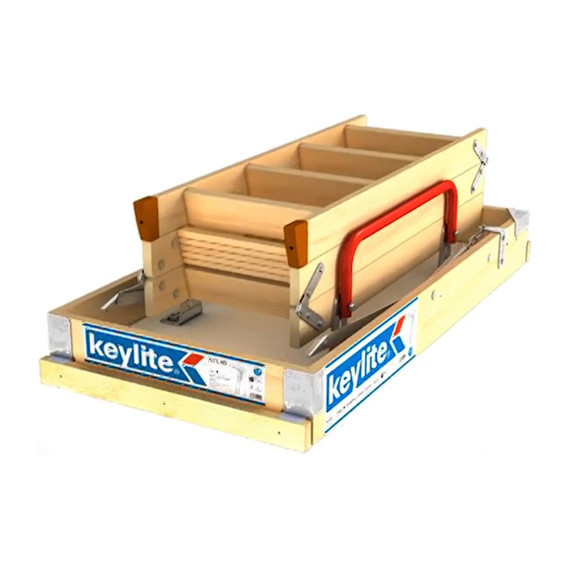 Keylite Wooden Loft Ladder - 3 Segment KYL02 (550mm x 1200mm x 2.8m High)