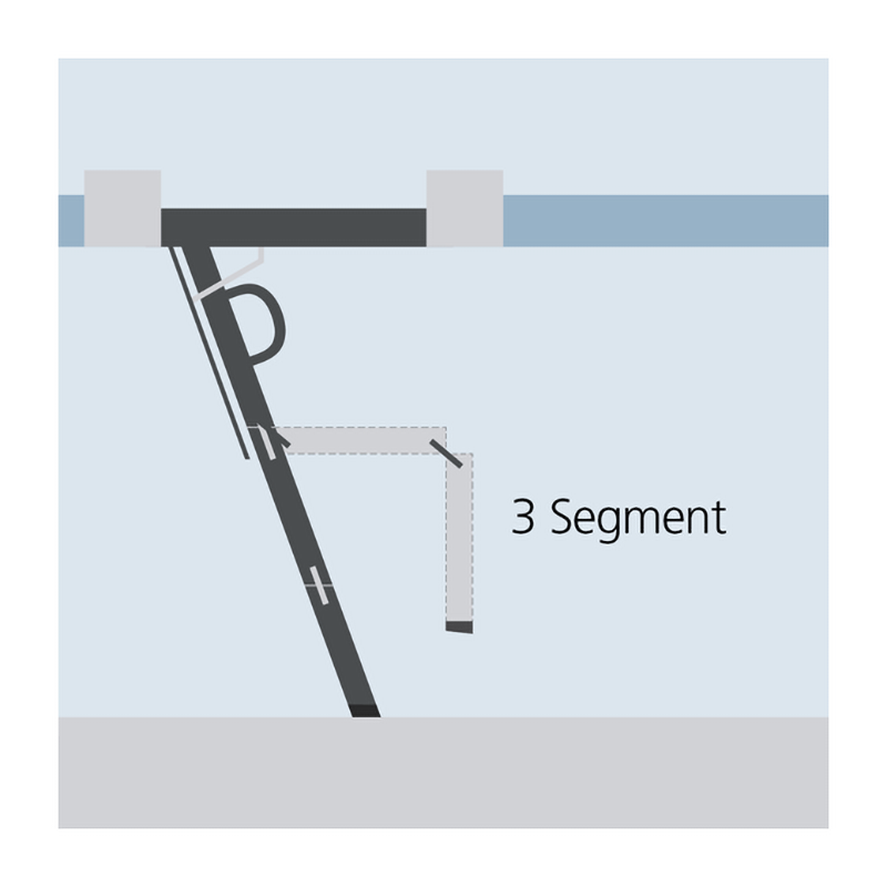 Keylite Wooden Loft Ladder - 3 Segment KYL02 (550mm x 1200mm x 2.8m High)