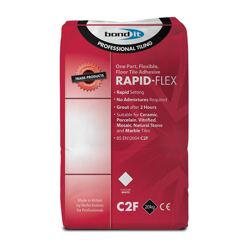 Bond It Rapid-Flex Flexible Floor Tile Adhesive – White 20kg