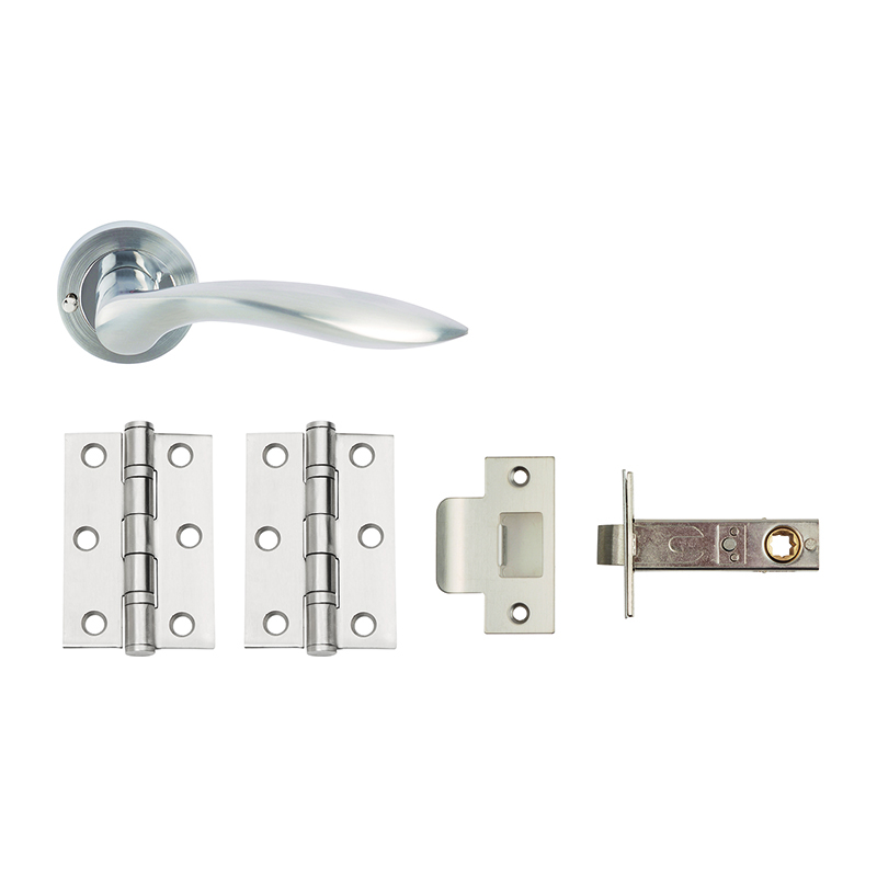 Union Open Privacy Door Pack Dual Finish – Polished Stainless Steel / Satin Chrome
