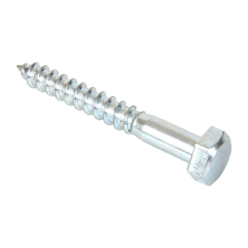 Hex Head Coach Screw BZP M10 x 130mm (5 Pack)