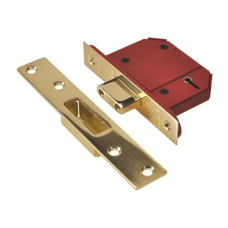 Union StrongBOLT 5 Lever Mortice Deadlock 45mm Backset – Satin Chrome