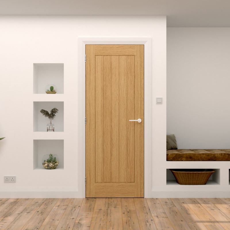 Cheshire Oak Internal Cottage Door - Prefinished 1981mm x 838mm x 35mm (6'6" x 2'9)