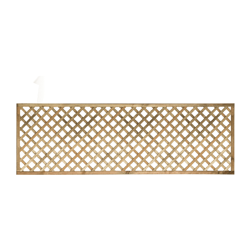 Square Top Diamond Trellis – Treated Green (1.83m x 0.6m)