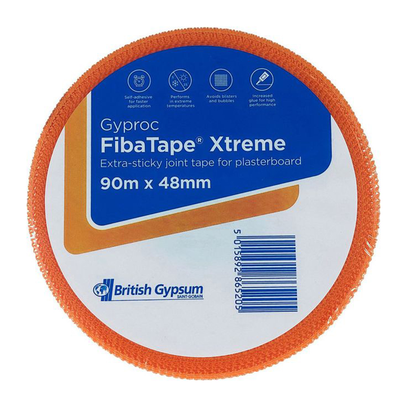 Gyproc FibaTape Xtreme Extra-Sticky Plasterers Scrim Tape (90m x 48mm)