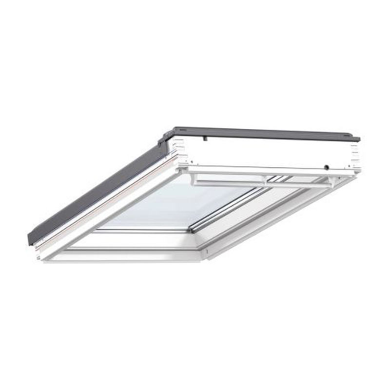 VELUX Centre Pivot Low Pitch Roof Window & Flashing - White Painted - GBL CK04 S10G03 (55x98cm)