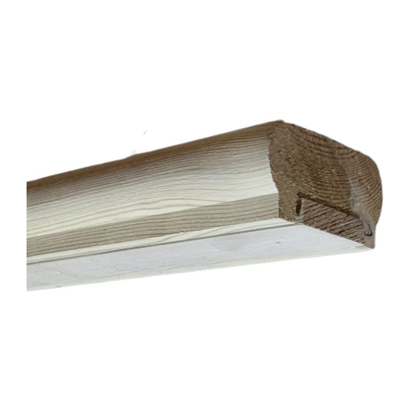 Traditional Pine Universal Decking Rail with Fillet (75mm x 50mm x  2400mm)