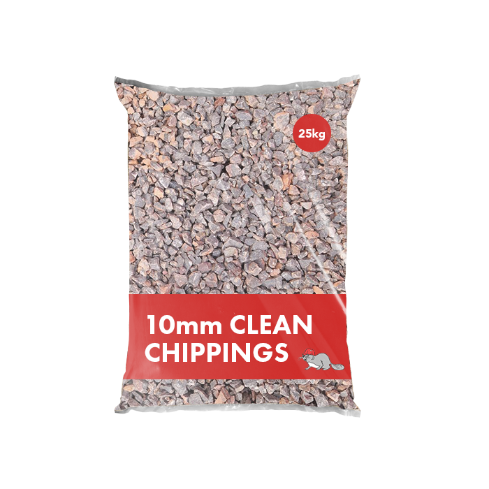 10mm Clean Chippings (25kg Poly Bag)