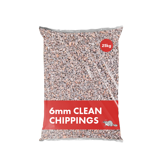 6mm Clean Chippings (25kg Poly Bag)
