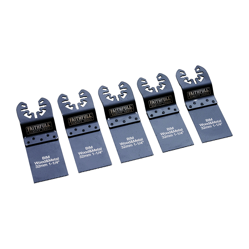 Faithfull Multi-Tool Blade Set for Wood/Metal (5 Piece)