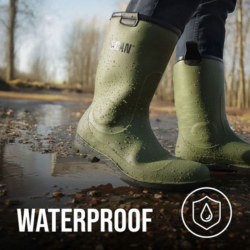 Scan Safety Fleece-Lined Wellington Boots (Size 8)
