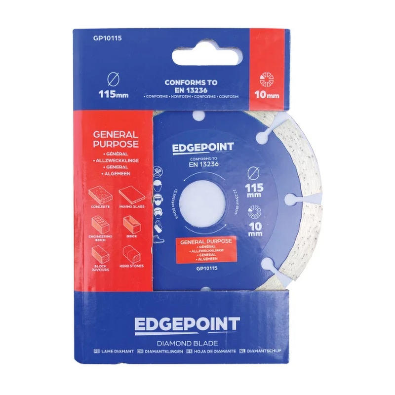 EdgePoint General Purpose Diamond Blade - 10mm Segment (115mm x 22.23mm)