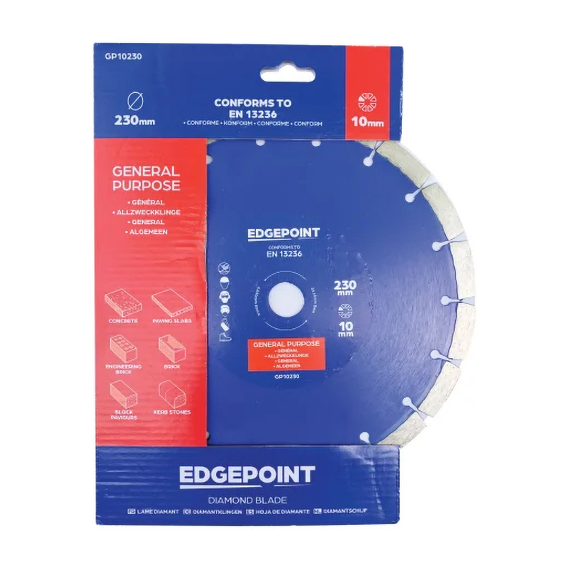 EdgePoint General Purpose Diamond Blade - 10mm Segment (230mm x 22.23mm)