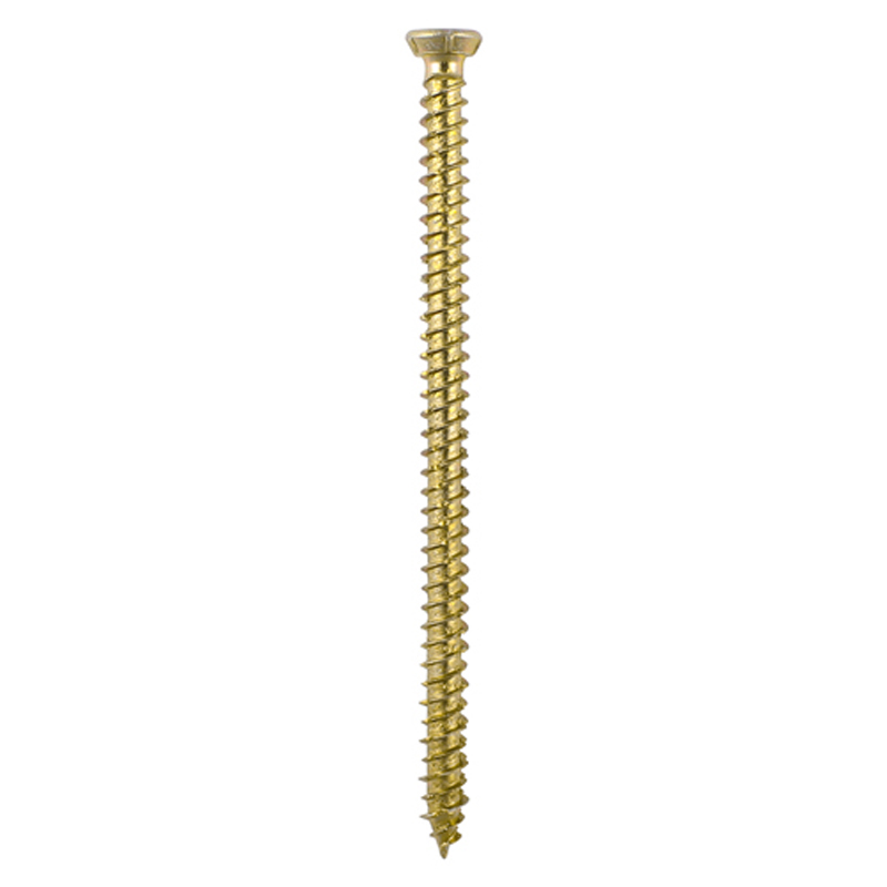 Concrete Screws  – TX – Flat Countersunk – Yellow – 7.5mm x 150mm (100 Pack)