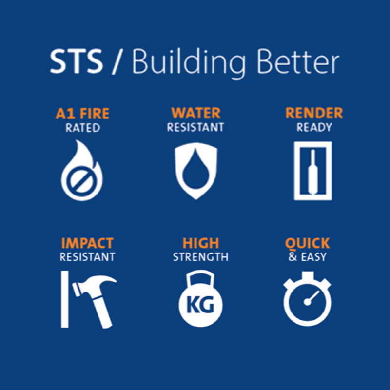 STS 12mm Fibre Cement Construction & Tile-Backing Board (2.4 m x1.2m)
