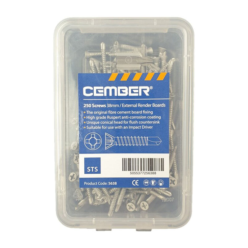 STS Cember External Render Board Screws 38mm (250 Pack)