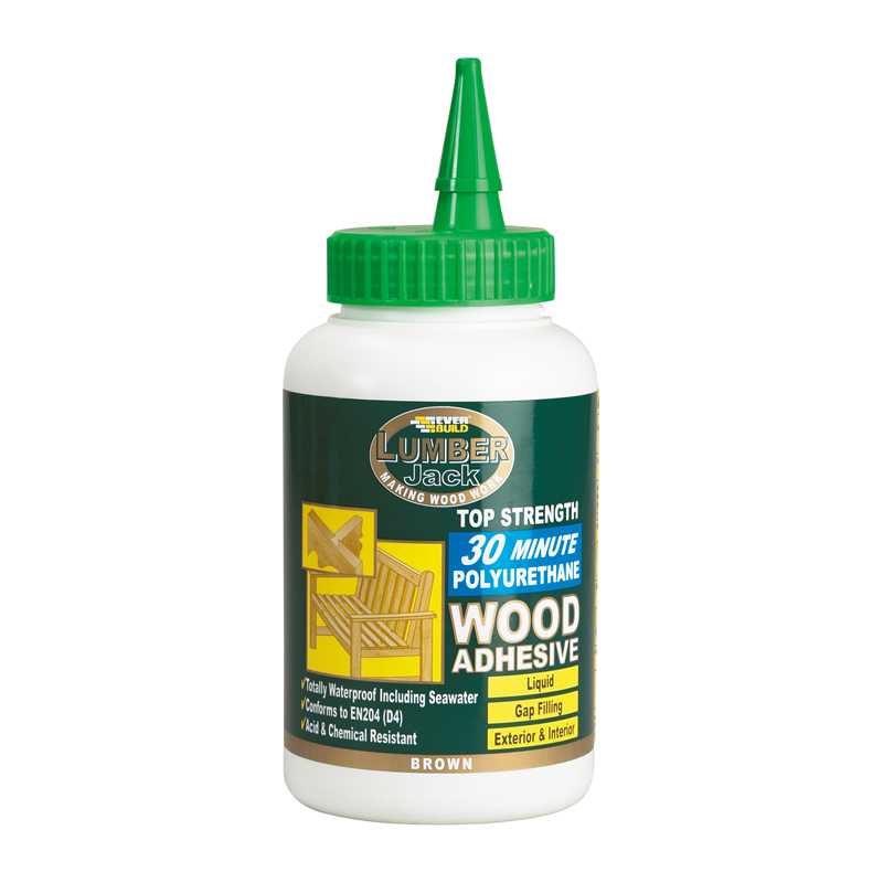 Everbuild Lumberjack 30-Minute Polyurethane Wood Adhesive Liquid (750g)