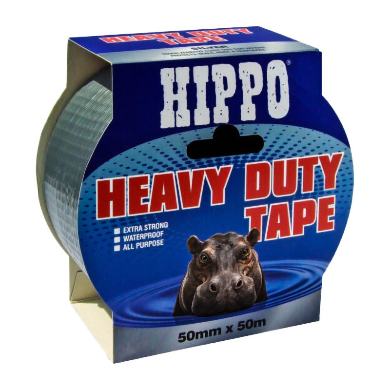 Hippo Heavy Duty Tape – Silver (50mm x 50m)
