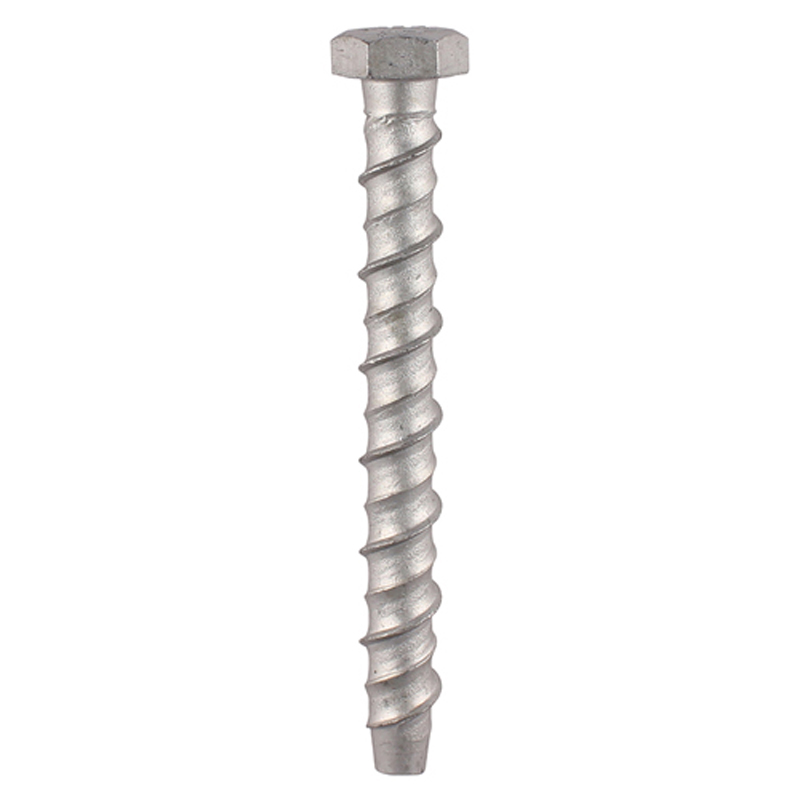 Masonry Bolts – Hex – Exterior – Silver – 8mm x 75mm (4 Pack)