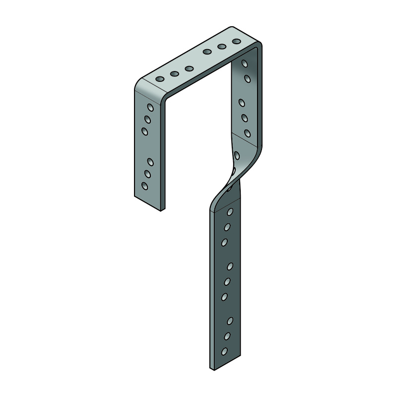 Restraint Strap Galvanised (1600mm x 100mm Bend)