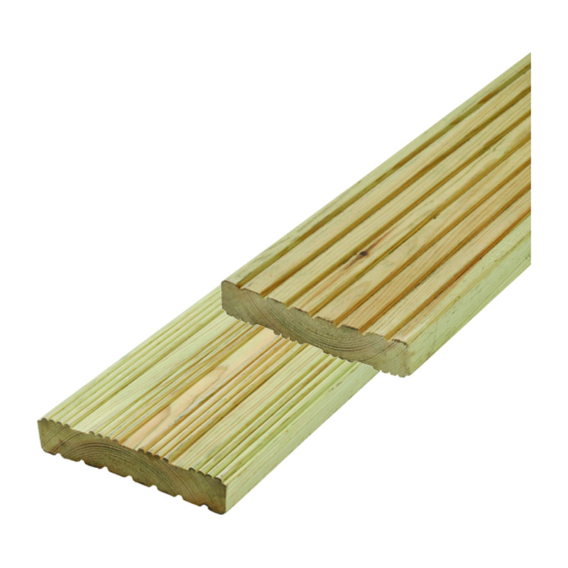 38mm x 125mm Grooved & Reeded Treated Timber Decking