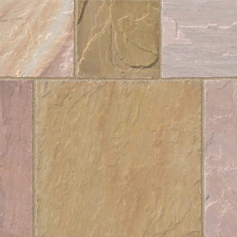 Marketstone Indian Sandstone Paving Slab Project Pack – Sahara Multi (20.93m&sup2;)