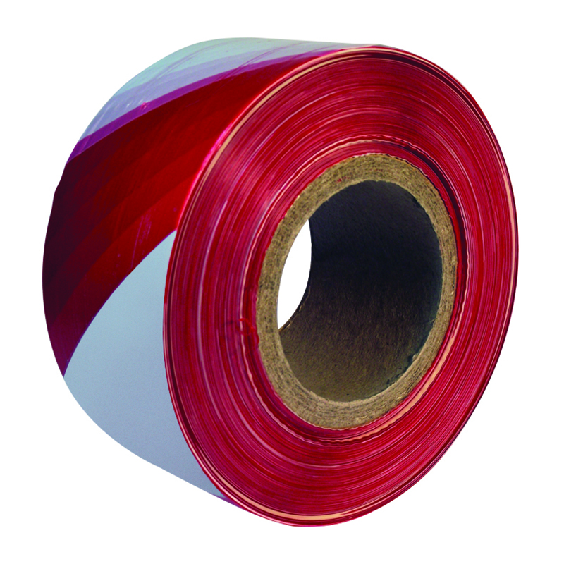 Mammoth Barrier Warning Tape - Red & White 500m