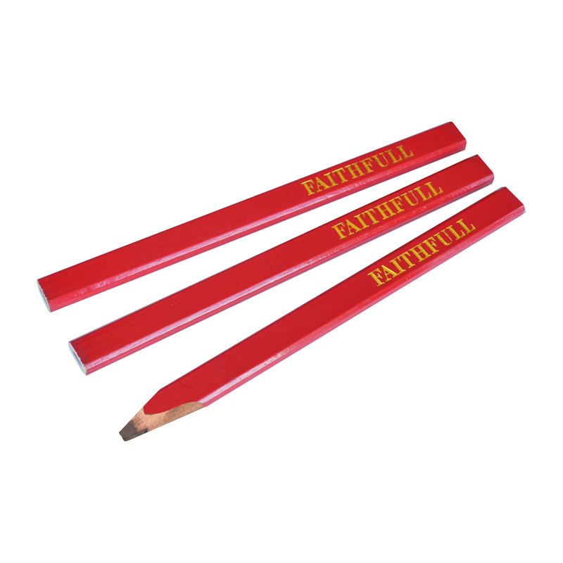 Faithfull Medium-Lead Carpenters Pencils (Pack 3)