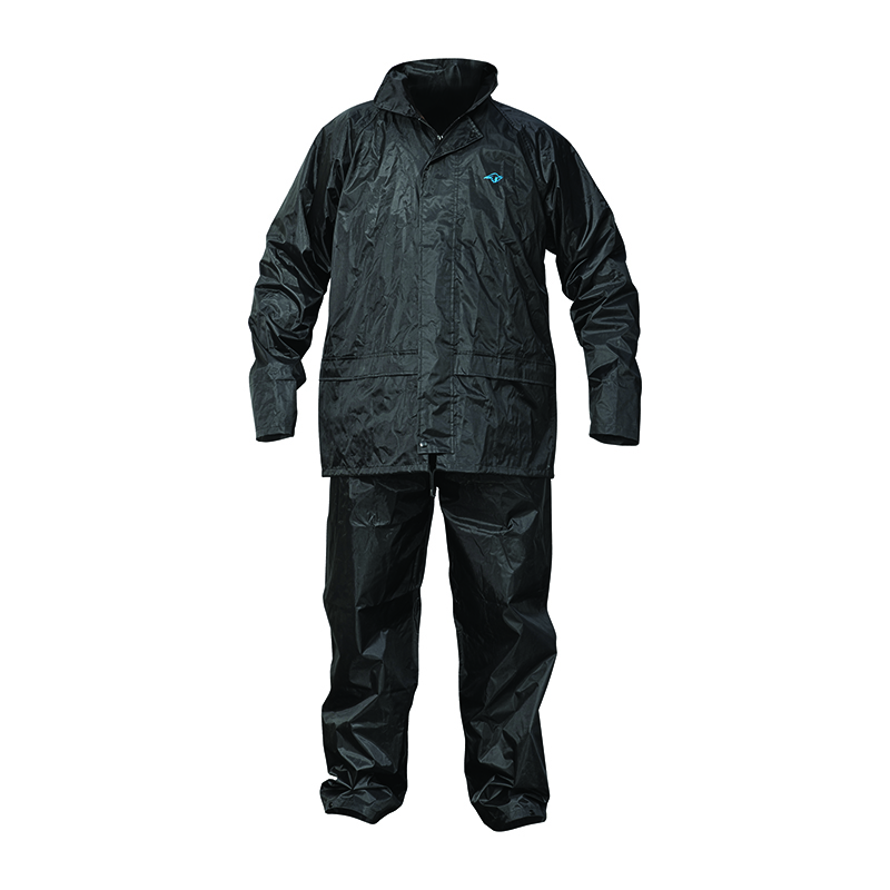 OX Waterproof Black Rainsuit – Medium