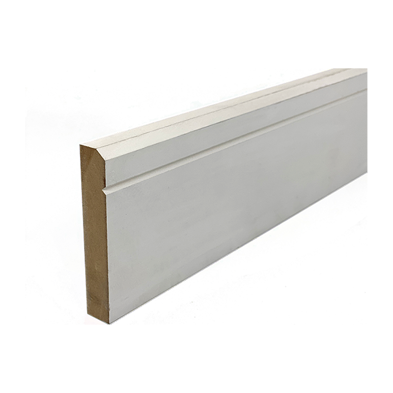 MDF Skirting – Chamfered & Single V Grooved 18mm x 119mm Primed (5.4m)