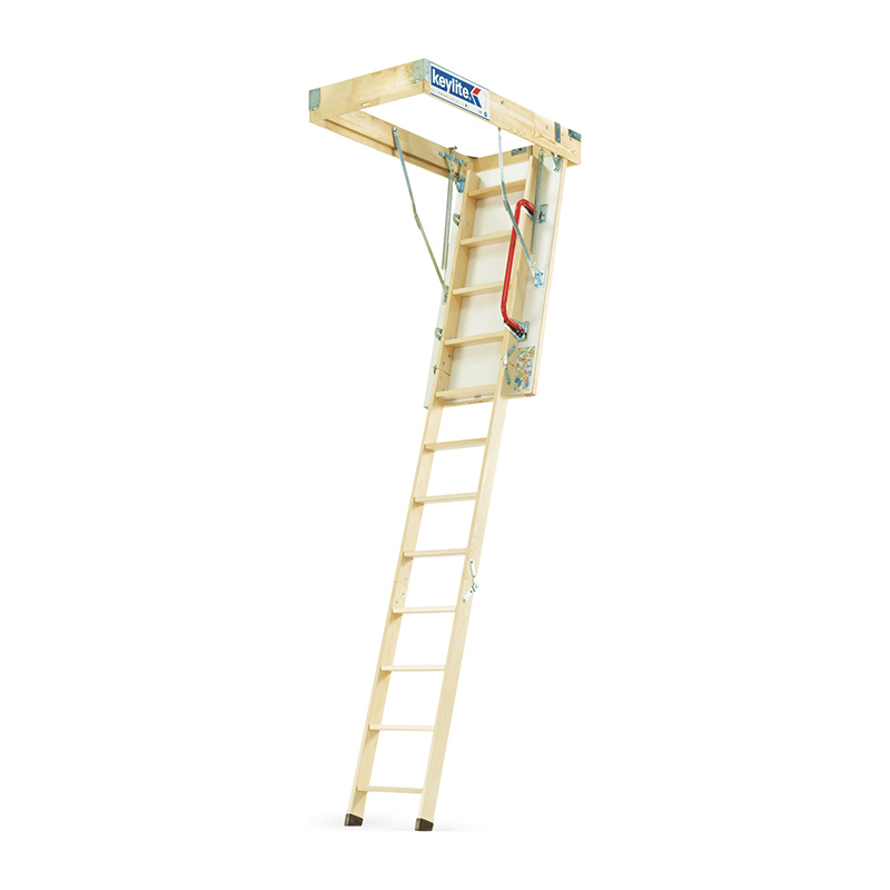 Keylite Wooden Loft Ladder – 3 Segment KYL02 (550mm x 1200mm x 2.8m High)
