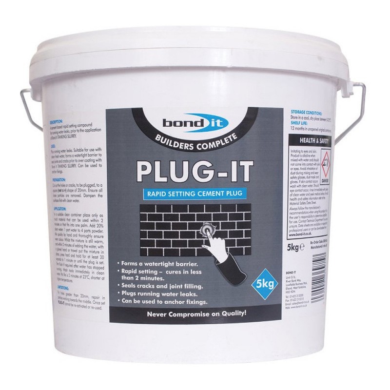 Bond It Plug-It Rapid Setting Cement Compound 5kg