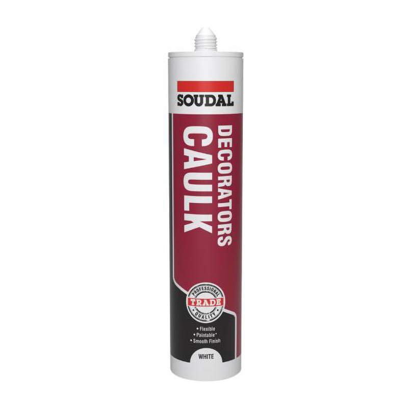 Soudal Trade Decorators Caulk Acrylic Sealant – White Paintable 290ml