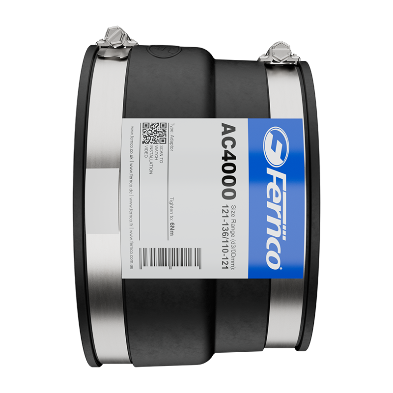 Fernco Flexible Adaptor Coupling (121/137mm - 108/122mm)