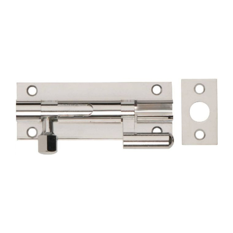 Union Necked Barrel Bolt Lock 102mm x 25mm – Polished Chrome