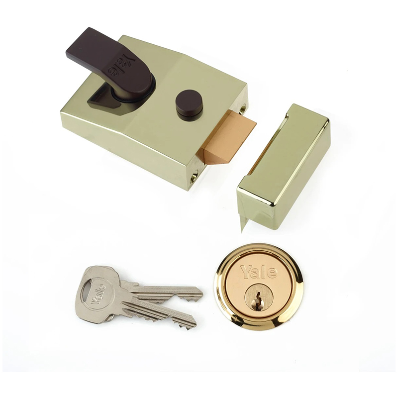 Yale Deadlocking Nightlatch 60mm Backset P89 – Polished Brass