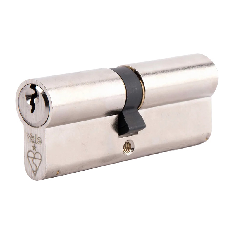 Yale 6-Pin 80mm Euro Double Cylinder KM Series 35/10/35 – Nickel Plated