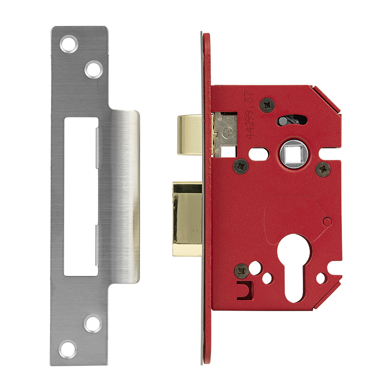 Union StrongBOLT Euro Profile Sashlock 45mm Backset – Stainless Steel