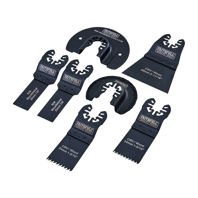Faithfull Multi-Tool Blade Set for Wood/Metal (7 Piece)